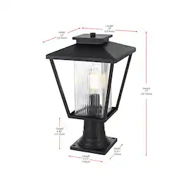 Elegant Lighting - Gaul 7 inch Outdoor Pendant - Black