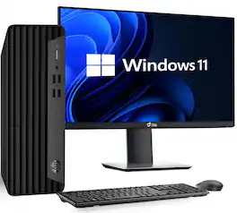 HP - Refurbished Excellent - ProDesk 600 G6 Desktop Small SFF Computer PC Intel Core i5-10500 up to 4.50GHz, 16GB Ram 512GB SSD 22" LED WiFi Win 11 - Black