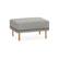 Front. Burrow - Contemporary Range Ottoman - Stone Gray.