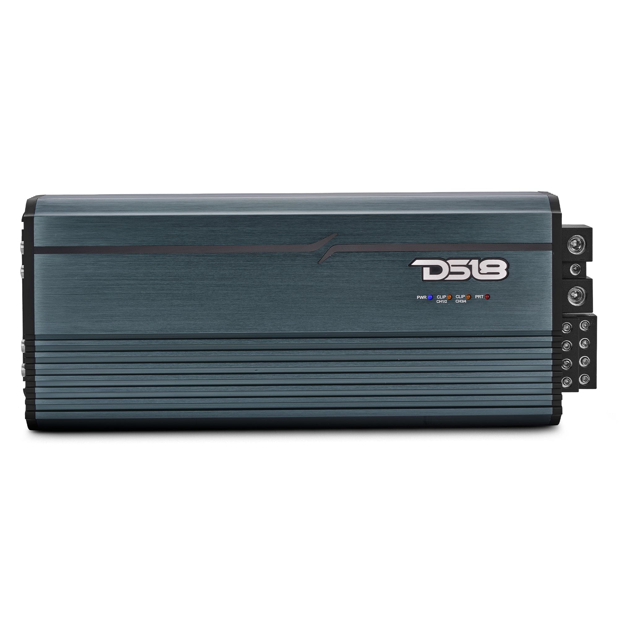 DS18 Audio - FRP 4-Channel Class D Car Amplifier with Remote Level Control, 4 x 400W RMS at 4 Ohm - Titanium