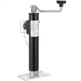 VEVOR - Trailer Jack, 2000 lbs Dynamic Load Capacity, Weld-on Pipe-Mount Swivel Trailer Jack, 10" Lift Trailer Jack Stand - Black