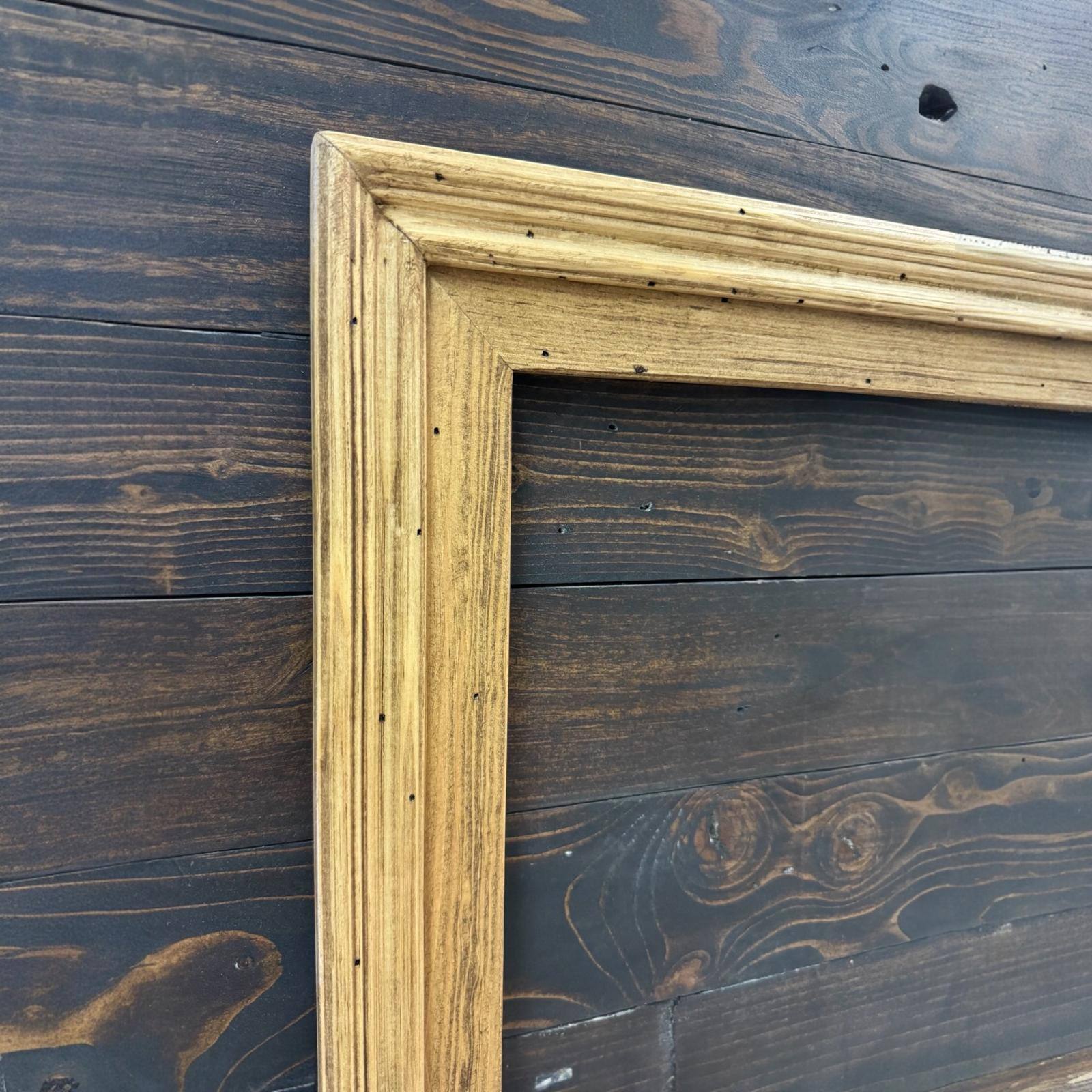 Alt View 1. LAREDO FRAME FACTORY - 65 inch Handmade Tv Frame For TCL A300W NXTVISION Tv - RUSTIC LIGHT WOOD.