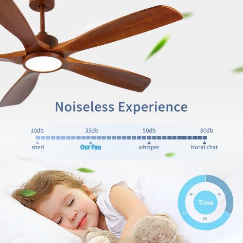 Noiseless Experience  
10db  
35db  
50db  
80db  
shed  
Our Fan whisper  
Noral chat  
4H  
1H  
Time  
2H