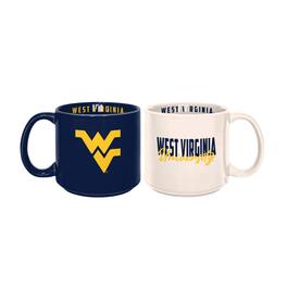 Logo Brands - West Virginia Mountaineers 2-Pack 15oz. Stackable Mug Set - Multicolor