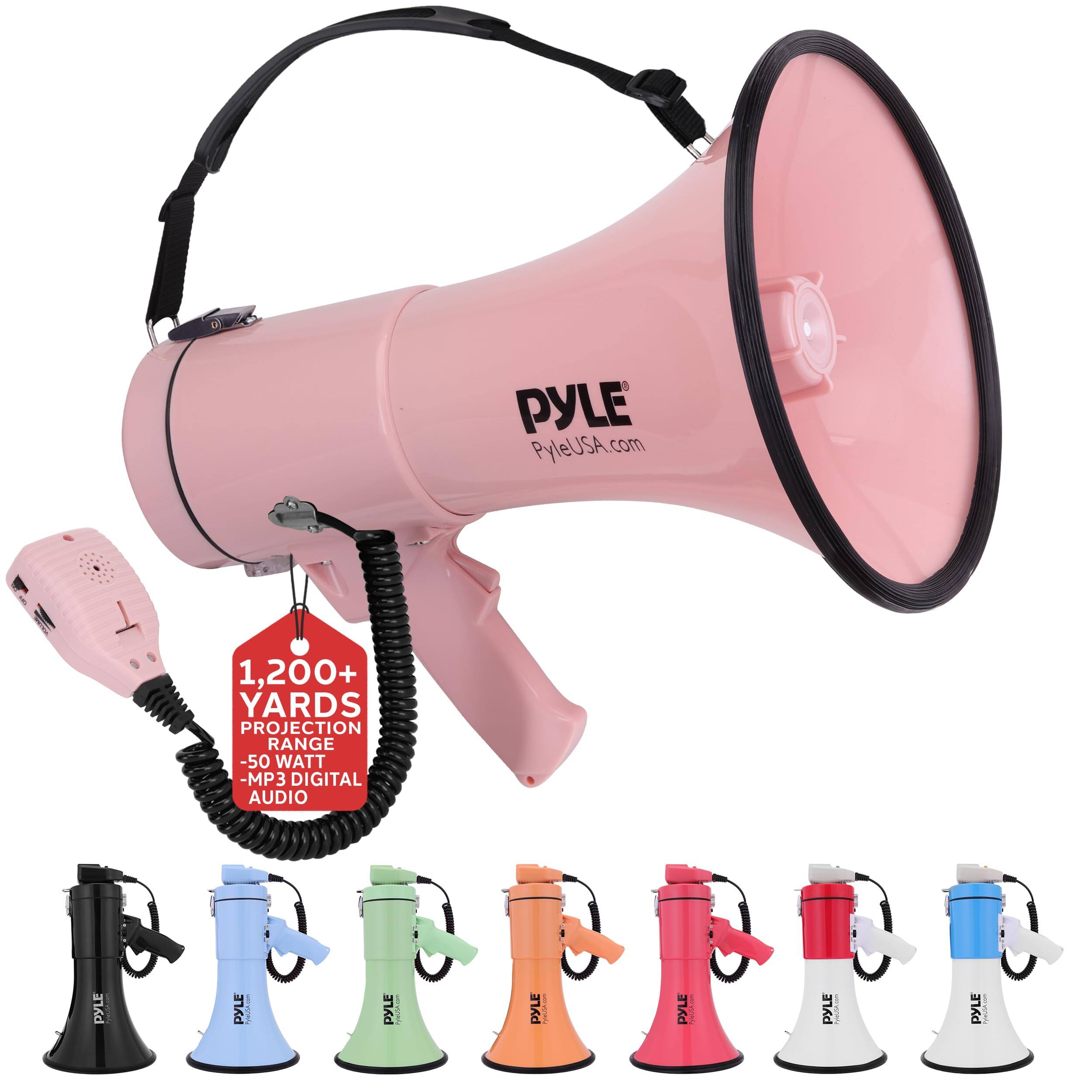 PYLE PyleUSA.com, 1,200+ YARDS PROJECTION RANGE -50 WATT -MP3 DIGITAL AUDIO
