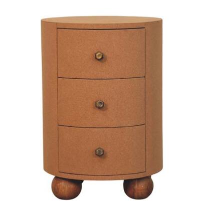 Front. Artisan Furniture - Artisan Furniture Solid Wood Maison Liège 3 Storage Unit, Orange - Orange.