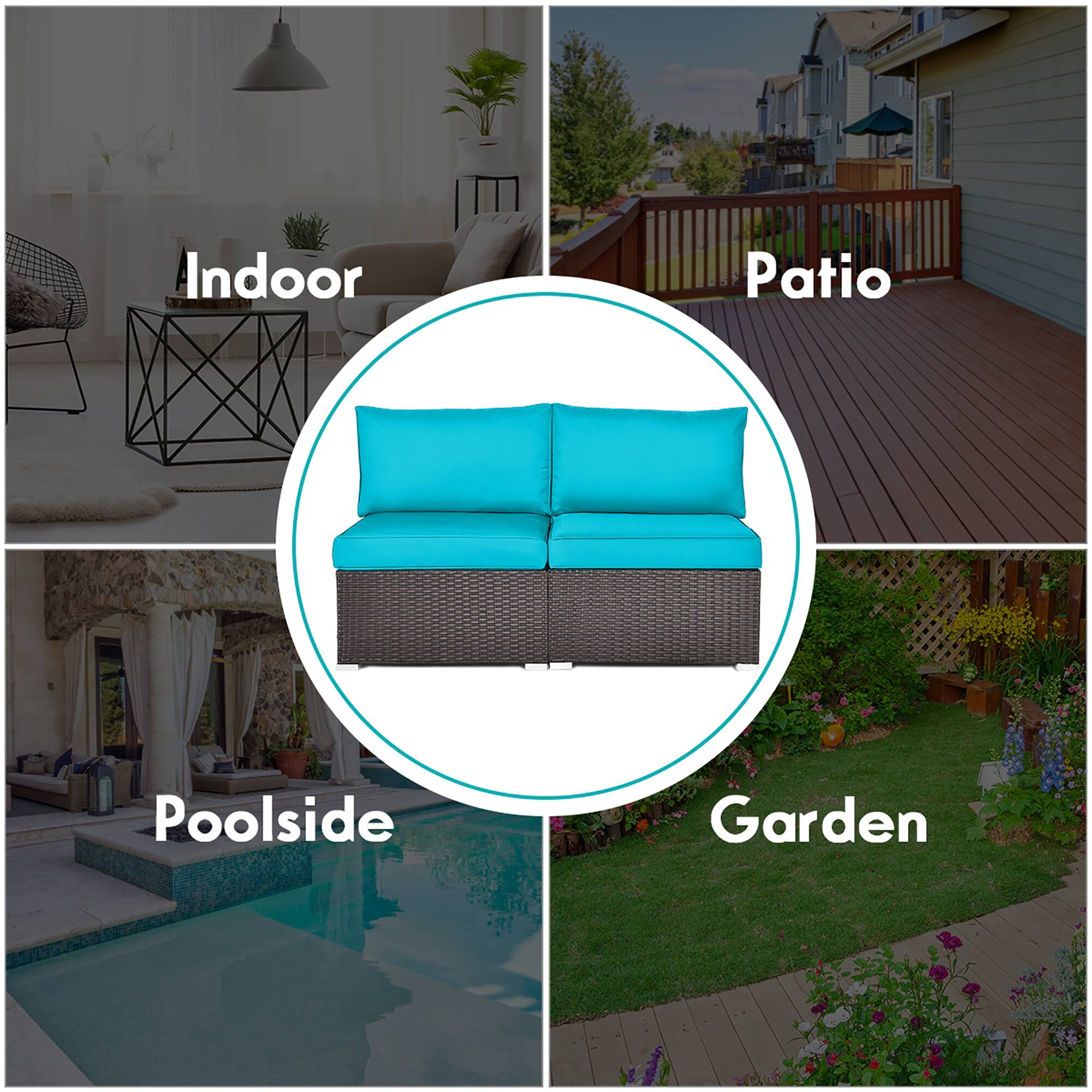 Indoor  
Patio  
Poolside  
Garden