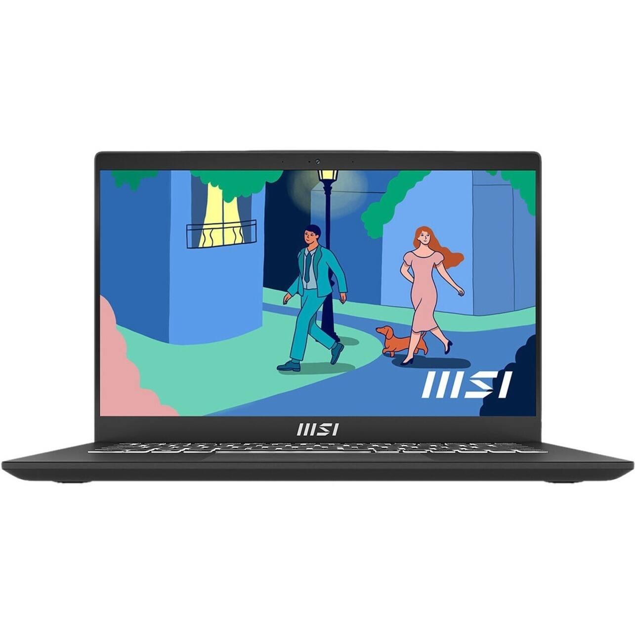 Front. MSI - Modern 14 C12M 14" Laptop - Intel Core i3 with 8GB Memory - 512 GB SSD - Classic Black.