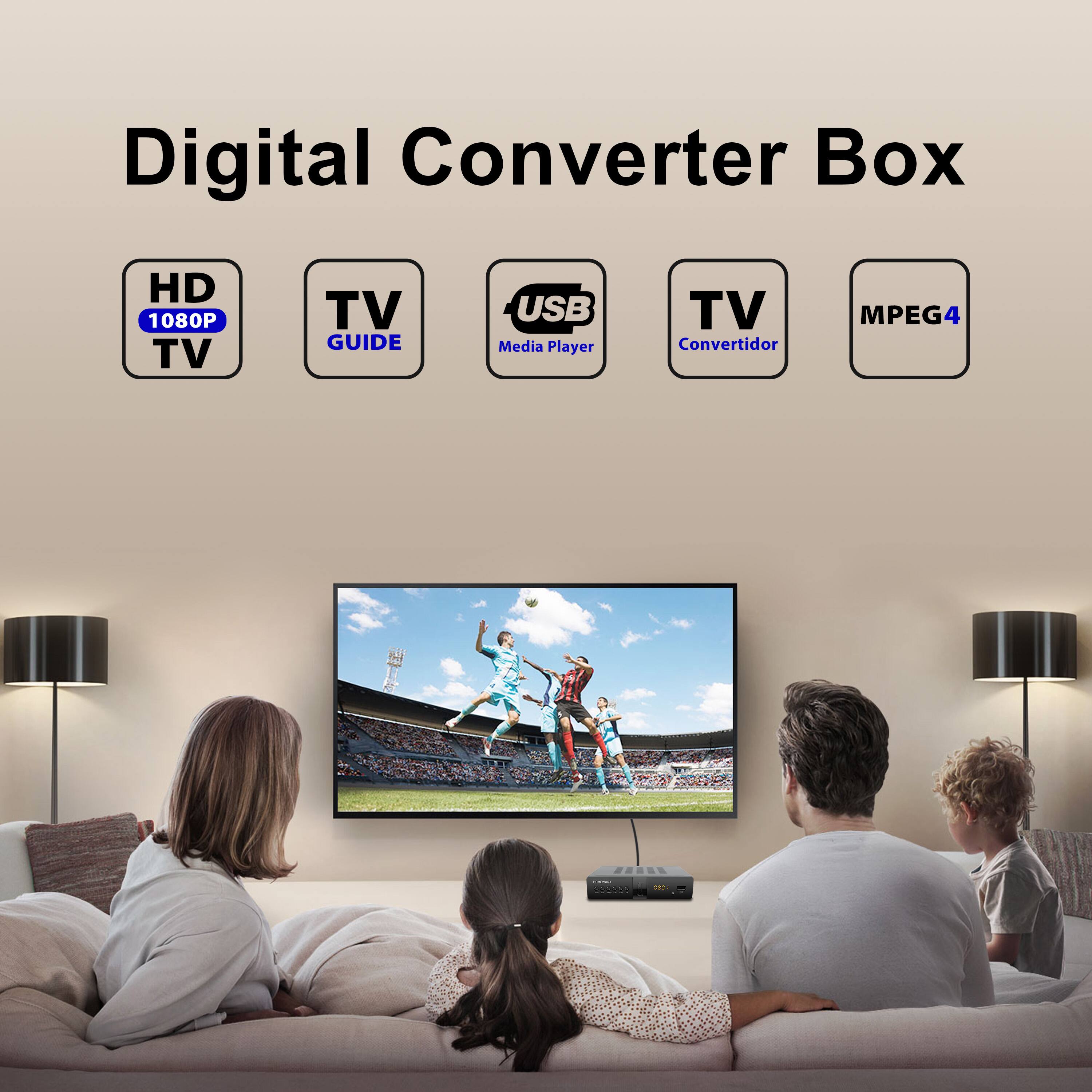 Digital Converter Box HD 1080P TV TV GUIDE USB Media Player TV Convertidor MPEG4
