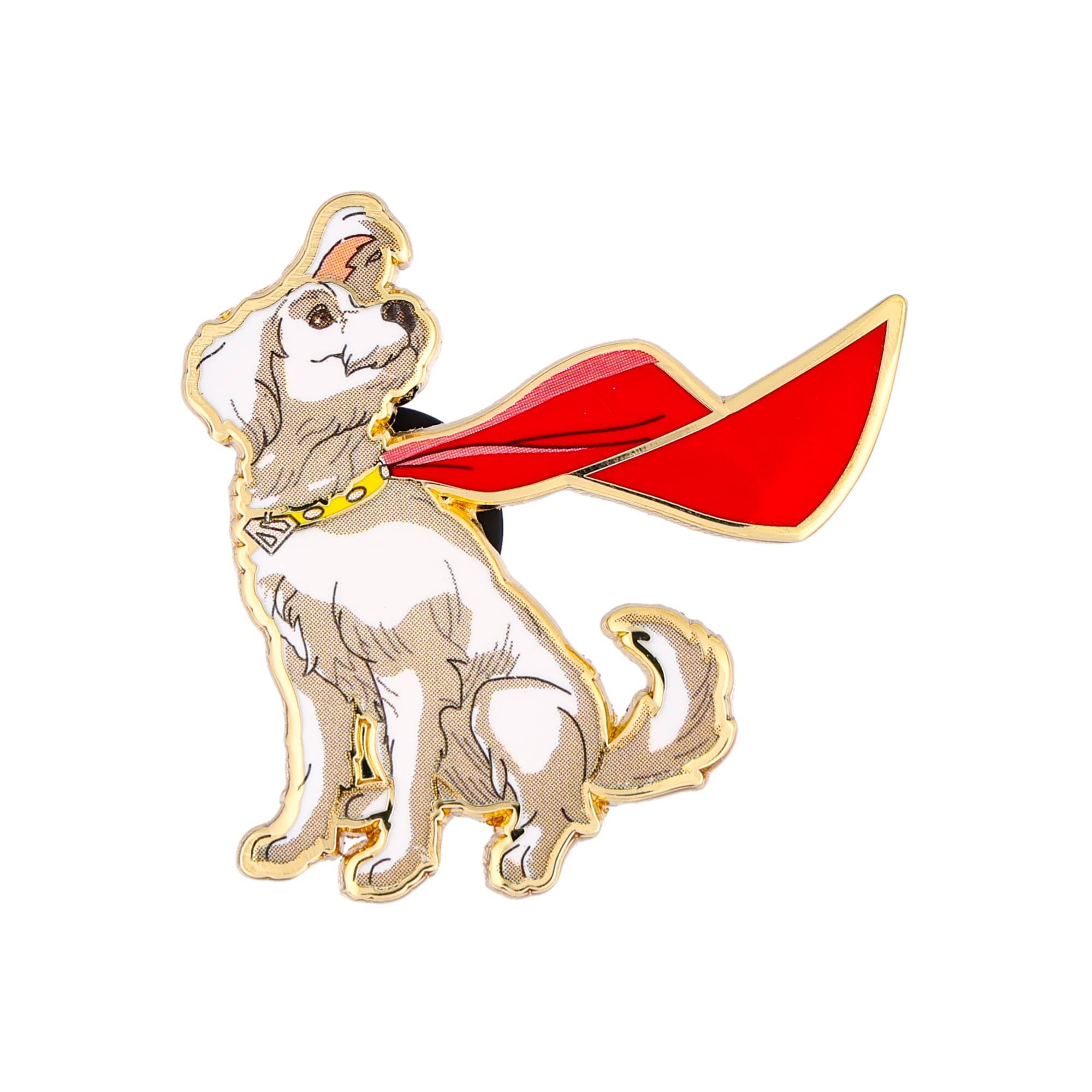 Front. SalesOne LLC - DC Studios Superman Krypto The Superdog Enamel Pin - Multi-Colored.