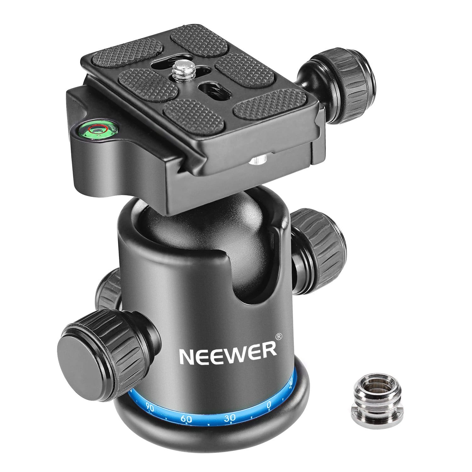 Neewer - 36mm 360° Panoramic Ball Head with Arca QR Plate, 17.6lb Load, Blue