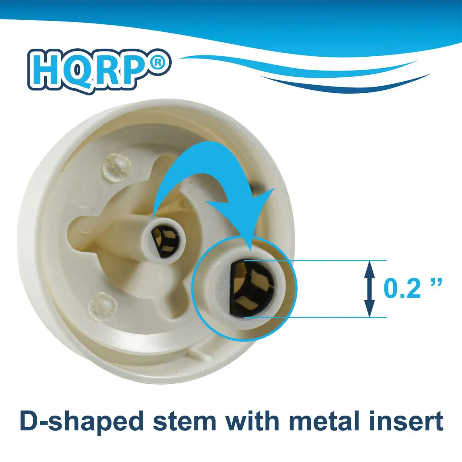 HQRP® "0.2" D-shaped stem with metal insert