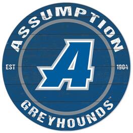 Jardine - Assumption Greyhounds 20'' x 20'' Indoor/Outdoor Circle Sign - Blue