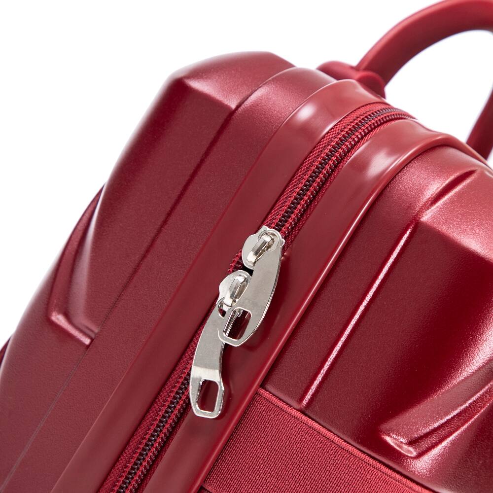 Alt View 9. Ropilly - Ropilly 2 Piece Luggage Set Wine Red Hard Shell 20 Inch Carry On Suitcase with 14 Inch Cosmetic Case - Wine Red.
