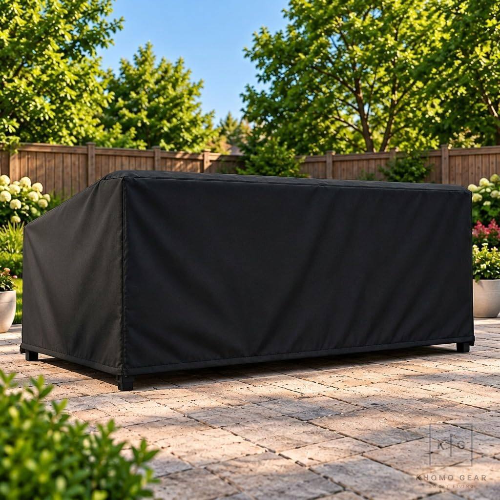 KHOMO GEAR Outdoor Couch Cover Waterproof, 3 Seater Patio Sofa and ...
