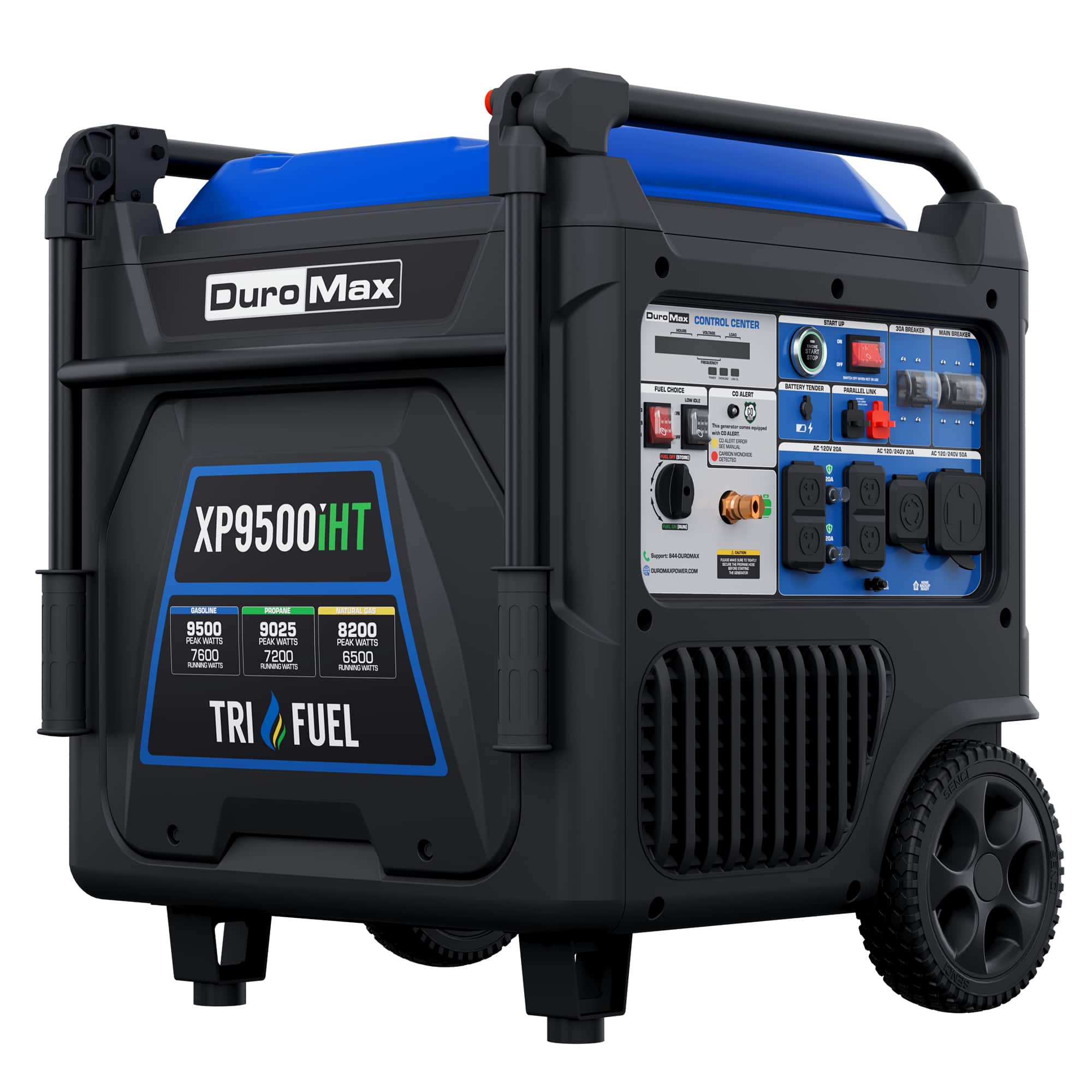 DuroMax - XP9500iHT 9,500 Watt Portable Tri Fuel Inverter Generator - Quiet, Low THD - Blue price history on PriceWatchPro