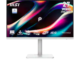 MSI - 27" QHD 144Hz USB-C Monitor with HDR, Adaptive Sync, and Adjustable Stand - White