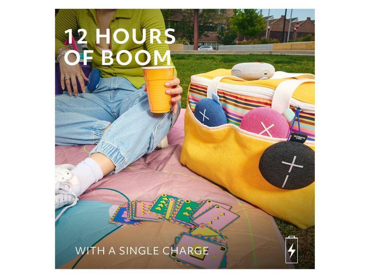 12 HOURS OF BOOM  
WITH A SINGLE CHARGE