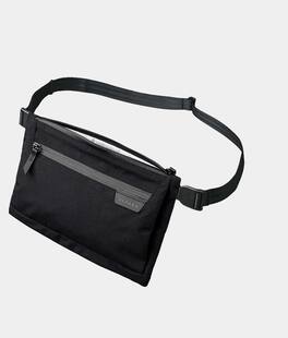 ALPAKA - 2L Crossbody Tech Organizer Bag for iPad Mini, Zip Pouch Max V2 Travel Sling Bag with Expandable Storage - Black Axoflux 210D