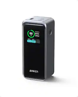 Anker - Prime Power Bank, 20,000mAh 200W Portable Laptop Charger for Travel - Black