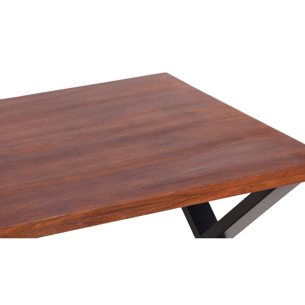 Alt View 3. AmeriHome - AmeriHome Acacia Cross Leg Side Table - Multicolor.