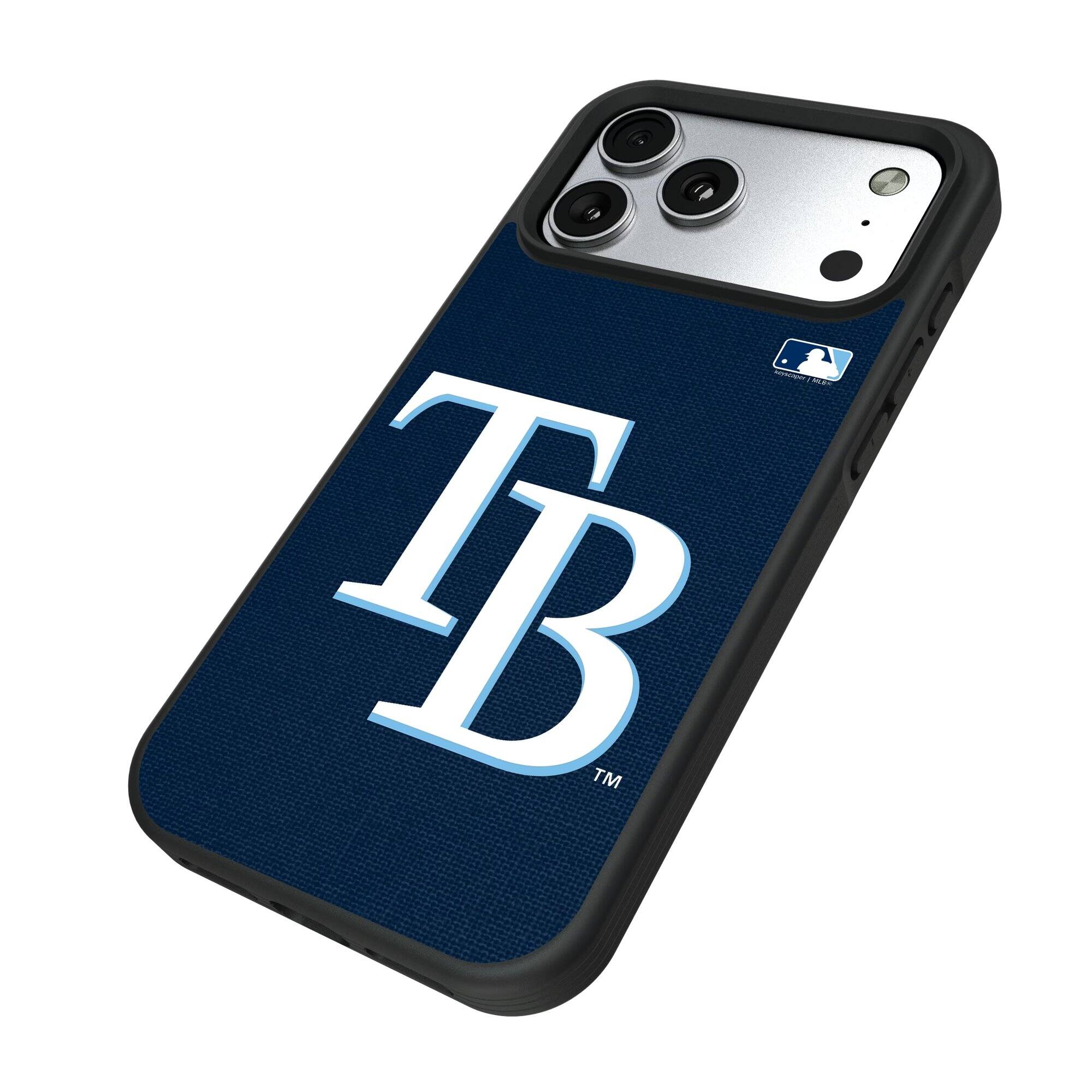 Alt View 1. Keyscaper - Tampa Bay Rays Personalized Bump Case with 8.2ft Drop Protection - 15 - Multicolor.
