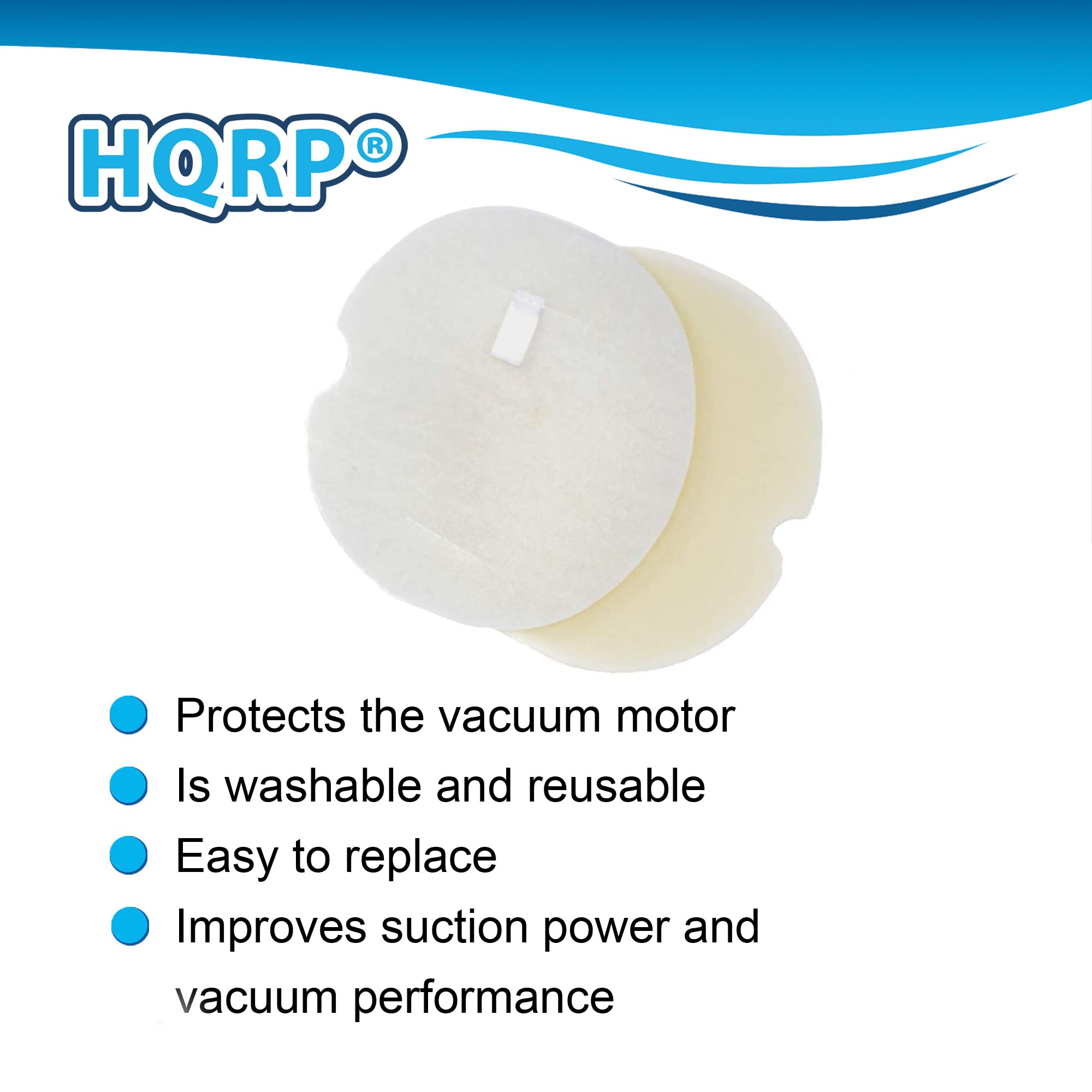 - Protects the vacuum motor
- Is washable and reusable
- Easy to replace
- Improves suction power and vacuum performance