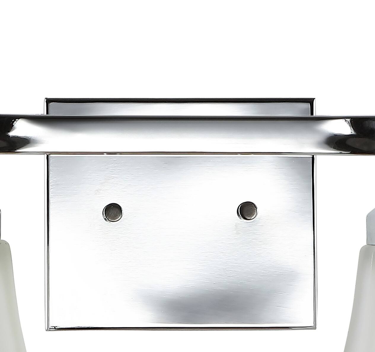 Alt View 5. Jonathan Y - Staunton 24" 3-Light Farmhouse Cottage Metal LED Vanity Light with Frosted Glass Shades, Chrome - Chrome.