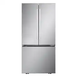 LG - Standard Depth MAX 25.1 Cu. Ft. French Door Smart Refrigerator with Glide N' Serve Drawer - Stainless Steel