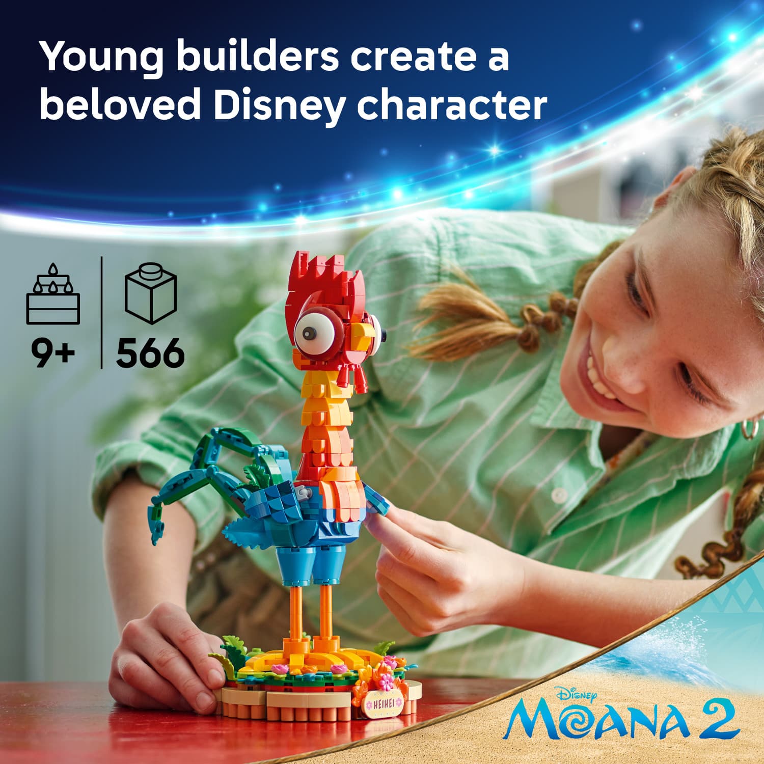 Young builders create a beloved Disney character.