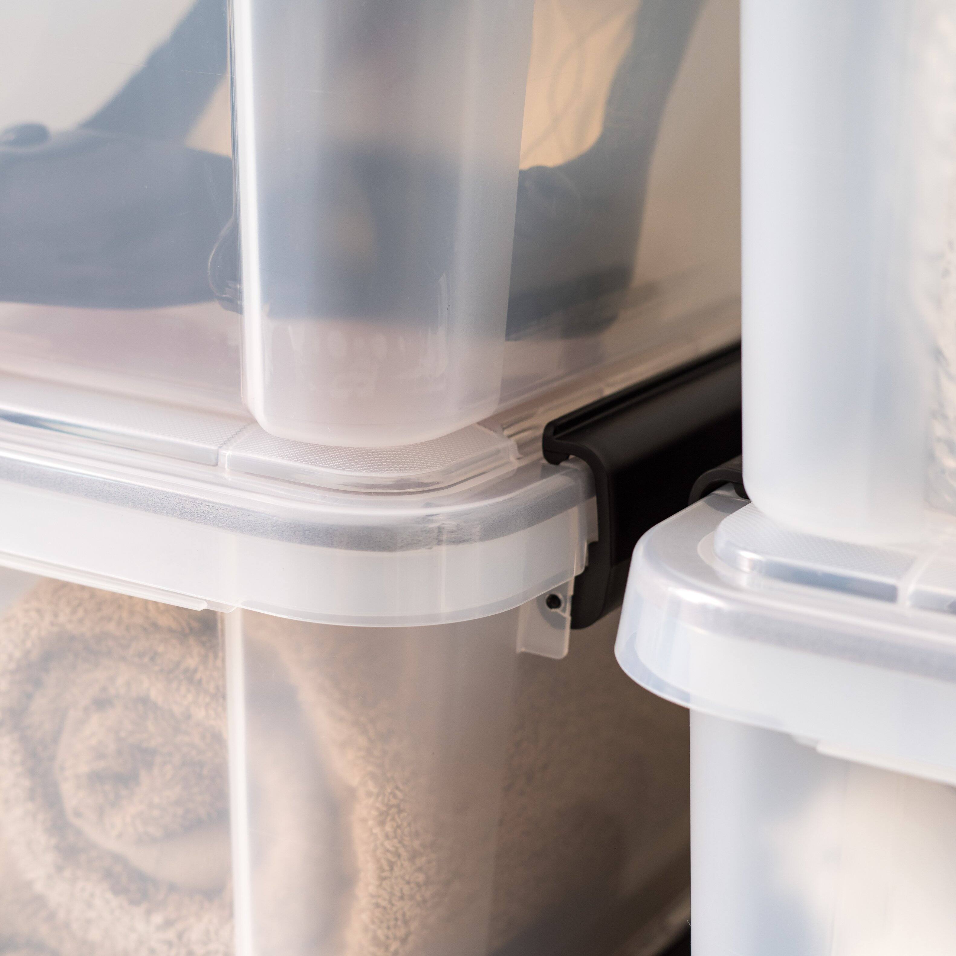 Alt View 6. IRIS USA - IRIS USA WeatherPro™ Storage Container Box Bin with Seal Latching Lid, Clear.