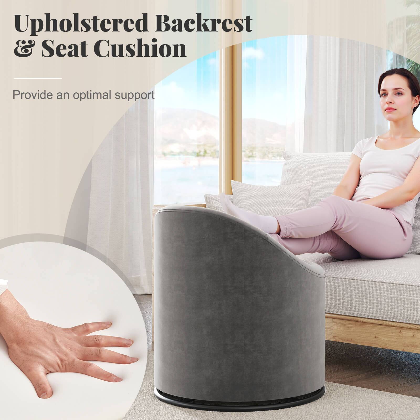Upholstered Backrest & Seat Cushion  
Provide an optimal support