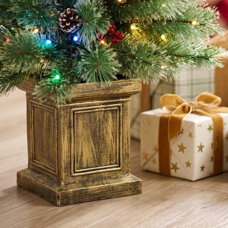 Alt View 10. PULUZ - ft Pre-Lit Artificial Christmas Tree Set of 2, Dual Colors - Green.
