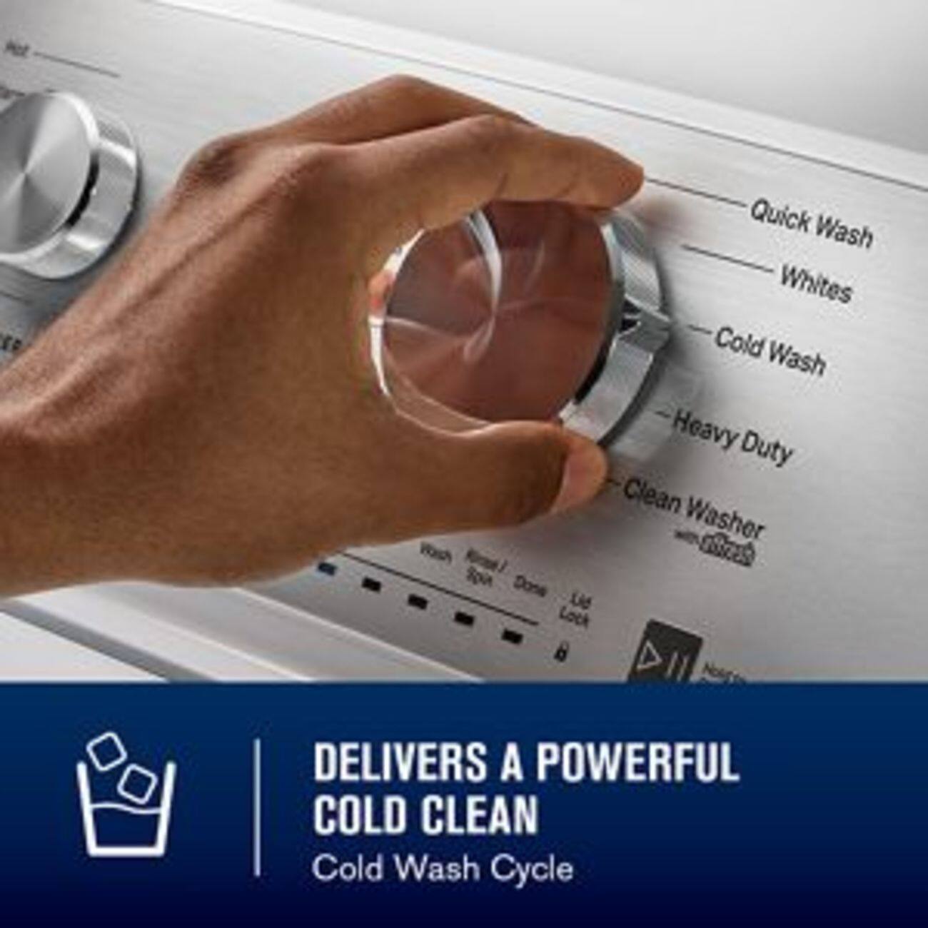 Quick Wash Whites Cold Wash Heavy Duty Clean Washer M Done Le Lock B DII DELIVERS A POWERFUL COLD CLEAN Cold Wash Cycle