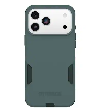 Front. OtterBox - iPhone 17 Pro Max Commuter Series Case for MagSafe with Camera Control - Sagebrush Green.
