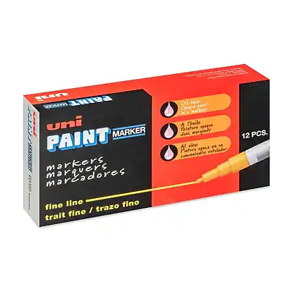 Uni Paint Marker
Markers / Marcadores
Fine Line / Trazo Fino / Trait Fine
Oil-based Paint
12 PCS.