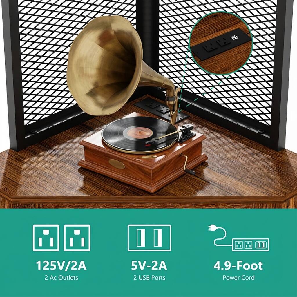 125V/2A  
2 Ac Outlets  

5V-2A  
2 USB Ports  

4.9-Foot Power Cord