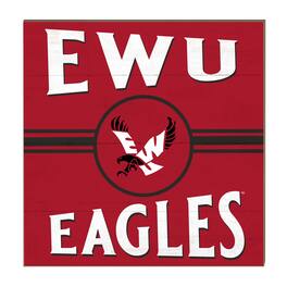 Jardine - Eastern Washington Eagles 10'' x 10'' Retro Team Sign - Red