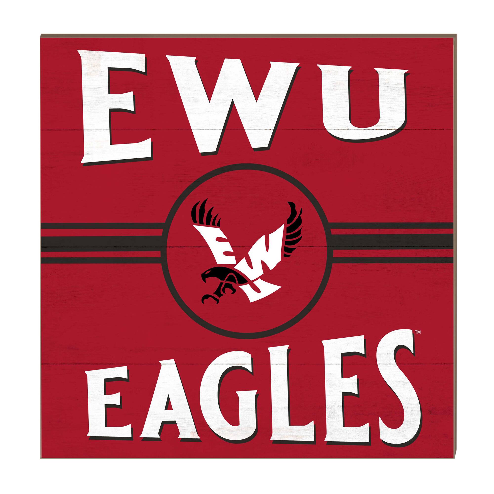 Eastern Washington Eagles 10'' x 10'' Retro Team Sign