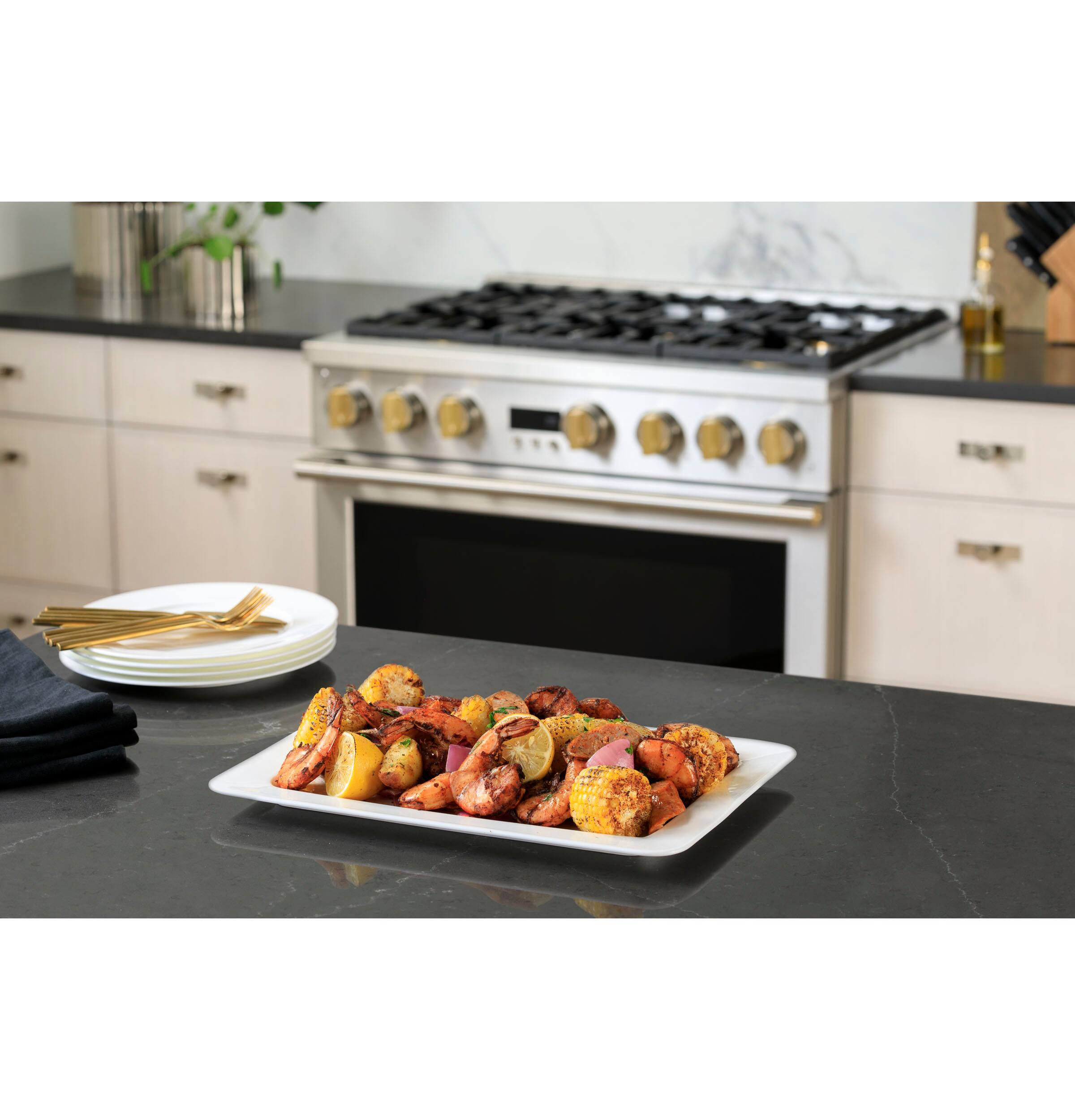 Monogram 6.2 Cu. Ft. Freestanding Gas Convection Range with Steam
