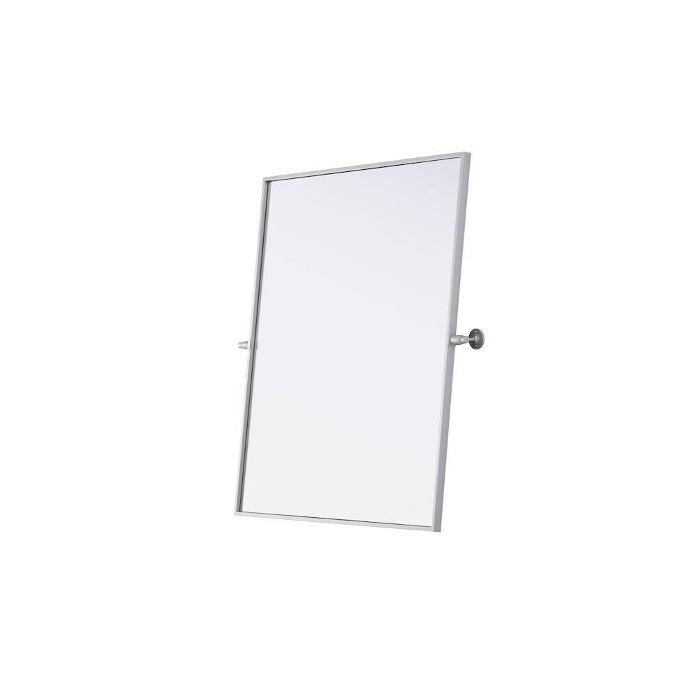Alt View 3. Elegant Kitchen and Bath - Amoura 30X36 Pivot Mirror In Silver - Silver.
