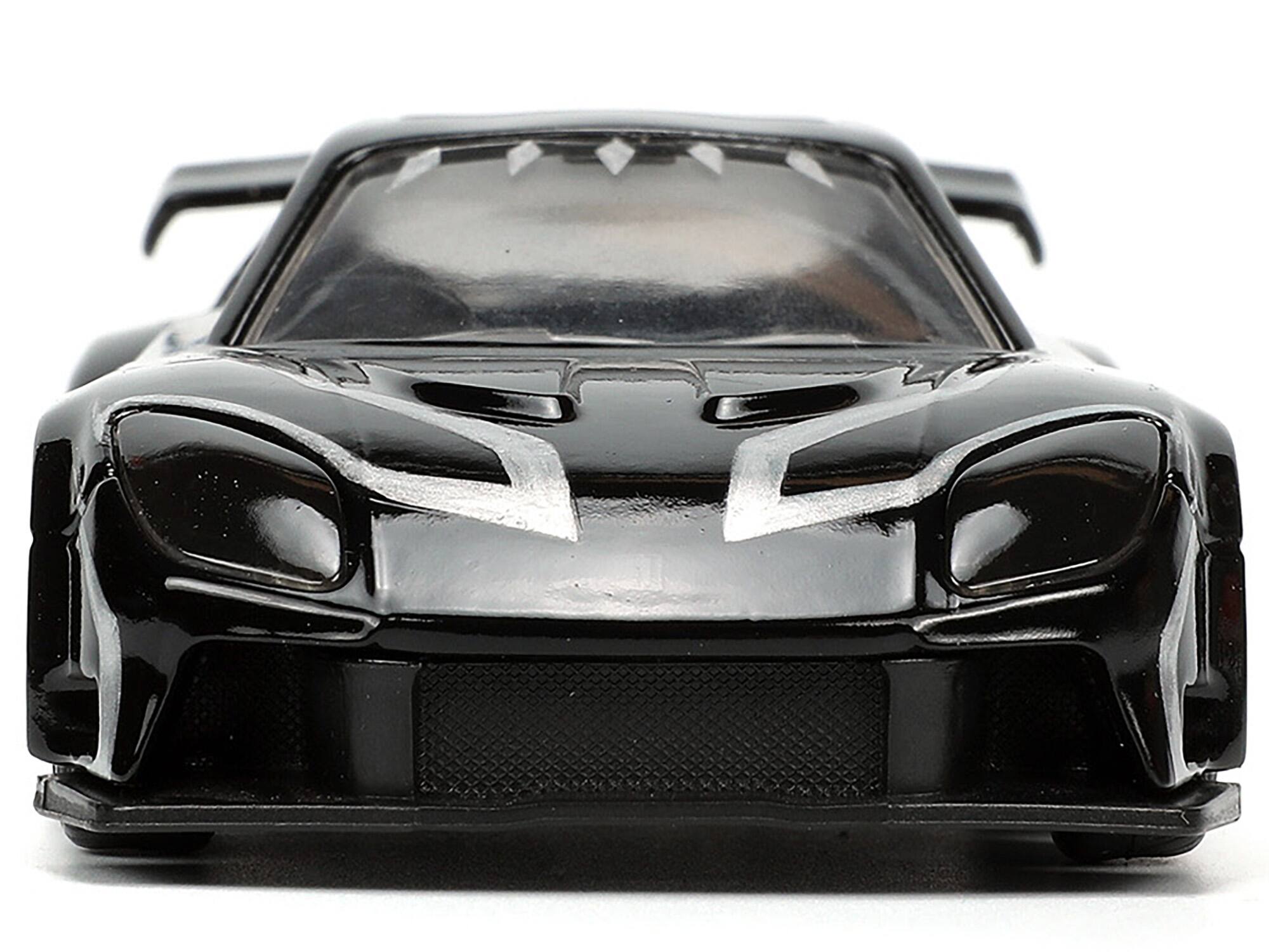 Alt View 6. Jada - 1995 Mazda RX-7 RHD Black & Black Panther Figure "The Avengers" "Hollywood Rides" Series 1/32 Model Car by Jada.