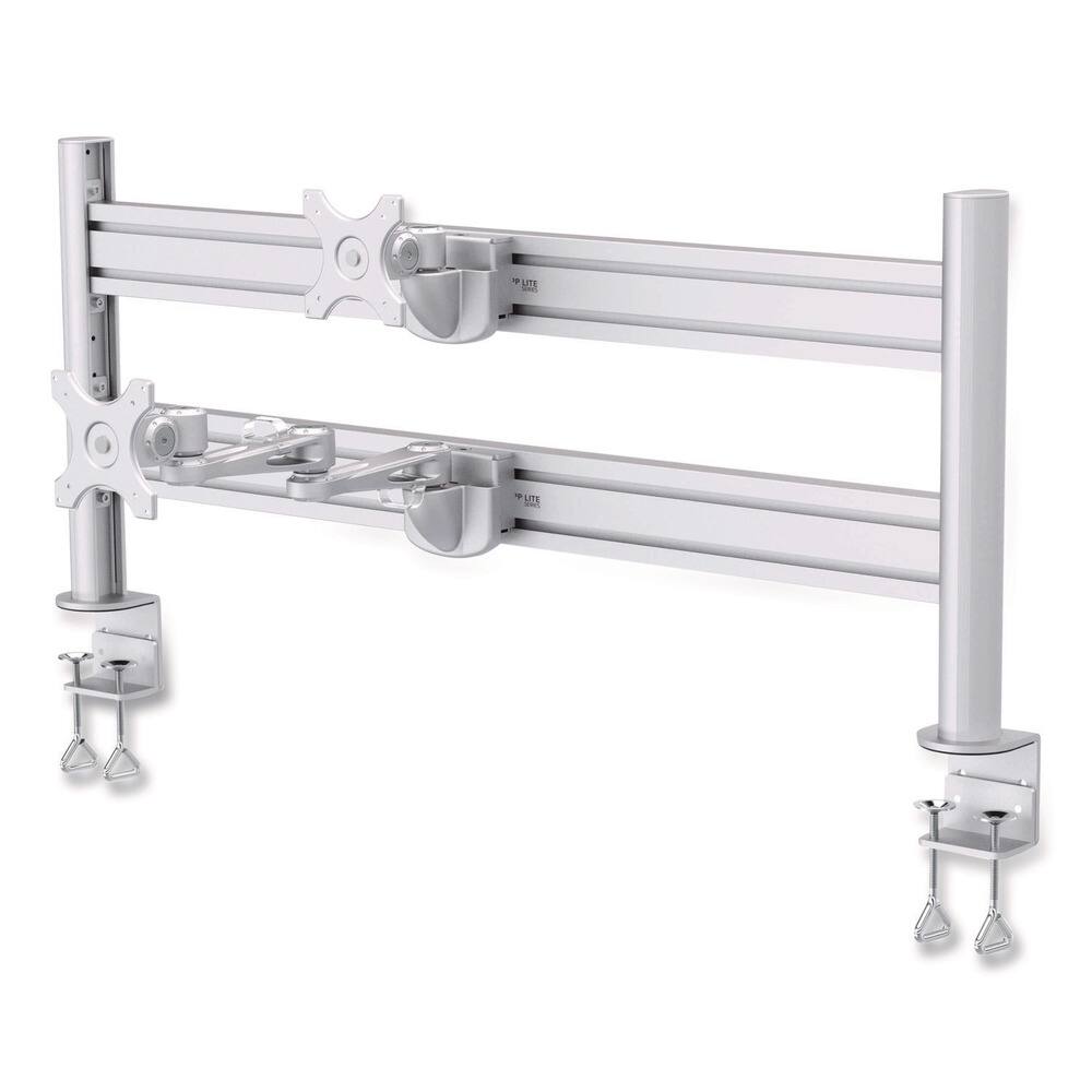 Angle. Tripp Lite - DMSWKITTAA Slat Rail with Posts for Slat Wall System for 32" TVs 8.1w x 5.7d x 5.51h Silver Supports 33 lb - Silver.