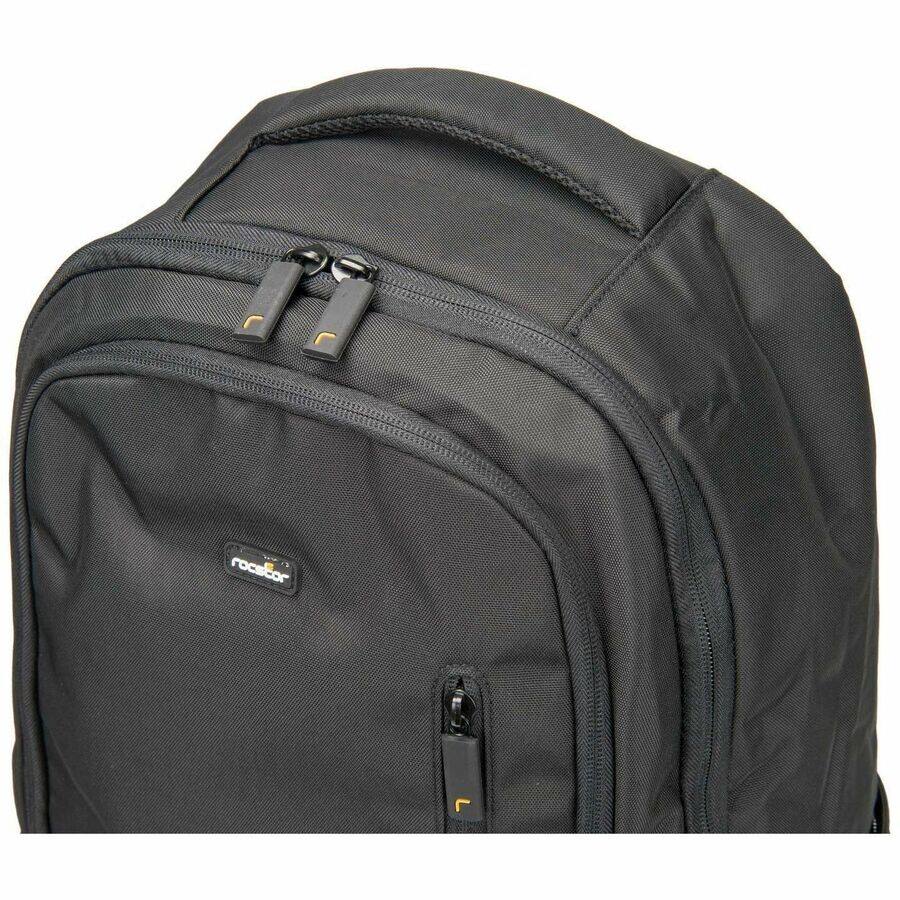 Alt View 5. Rocstor - Rocstor UrbanPro Rugged Carrying Case (Backpack) for 13.3" to 16" Apple, HP, Lenovo, Microsoft, Dell Notebook - Black - Black.