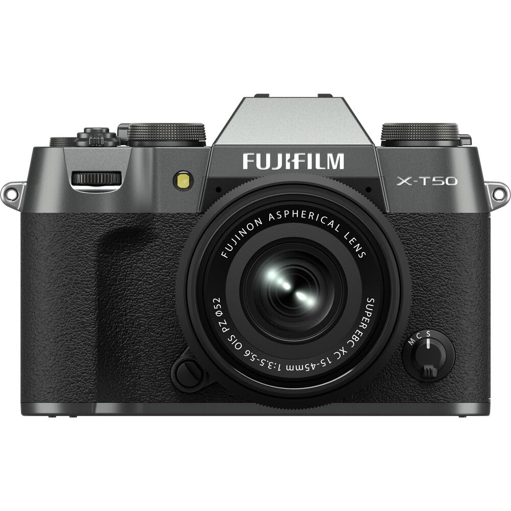 FUJIFILM X-T50 ASPHERICAL FUJINON LENS 52 SUPER PZ EBC MCS C OIS M I XC 1:3.5-5.6 15-45mm