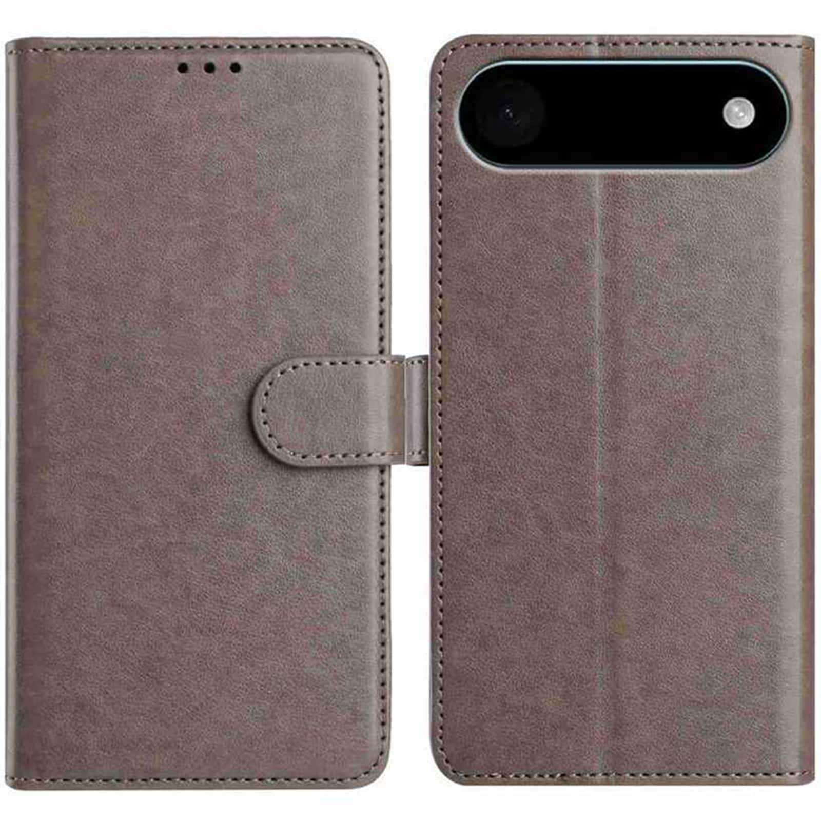 Dteck - Wallet Folio Case for Apple iPhone Air, Shockproof Magnetic PU Leather Flip Card Slots Stand Cover - Gray price history on PriceWatchPro