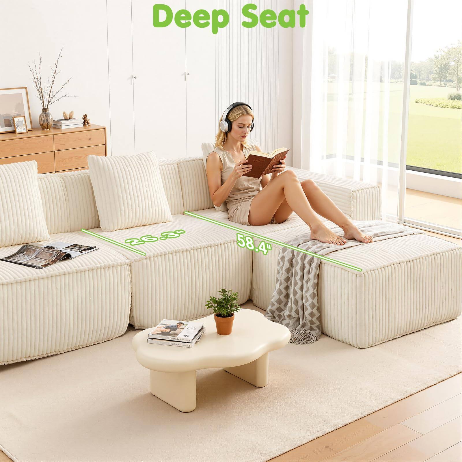 Deep Seat  
58.4"