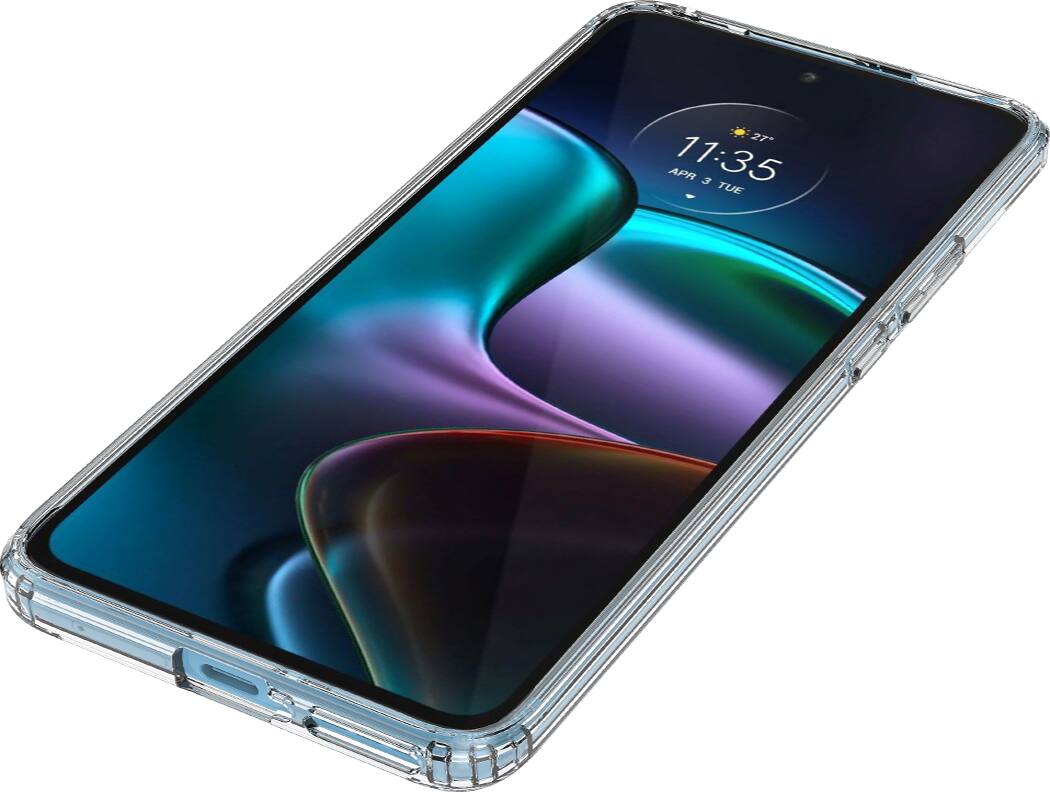 Alt View 12. SaharaCase - Hybrid-Flex Hard Shell Series Case for Motorola Edge (2022) - Clear.