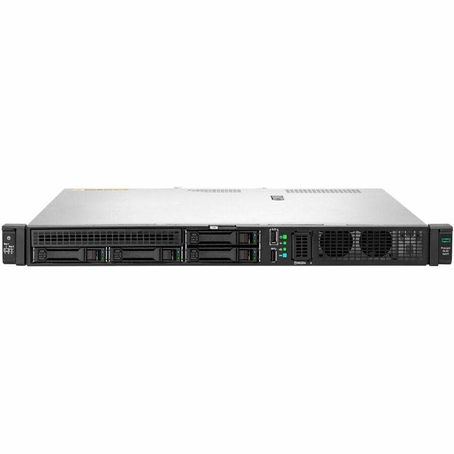 Alt View 4. HP - HPE ProLiant DL20 G11 1U Rack Server - 1 x Intel Xeon 6325P 3.50 GHz - 32 GB RAM - 1.17 TB HDD - (2 x 600GB) HDD - Black.