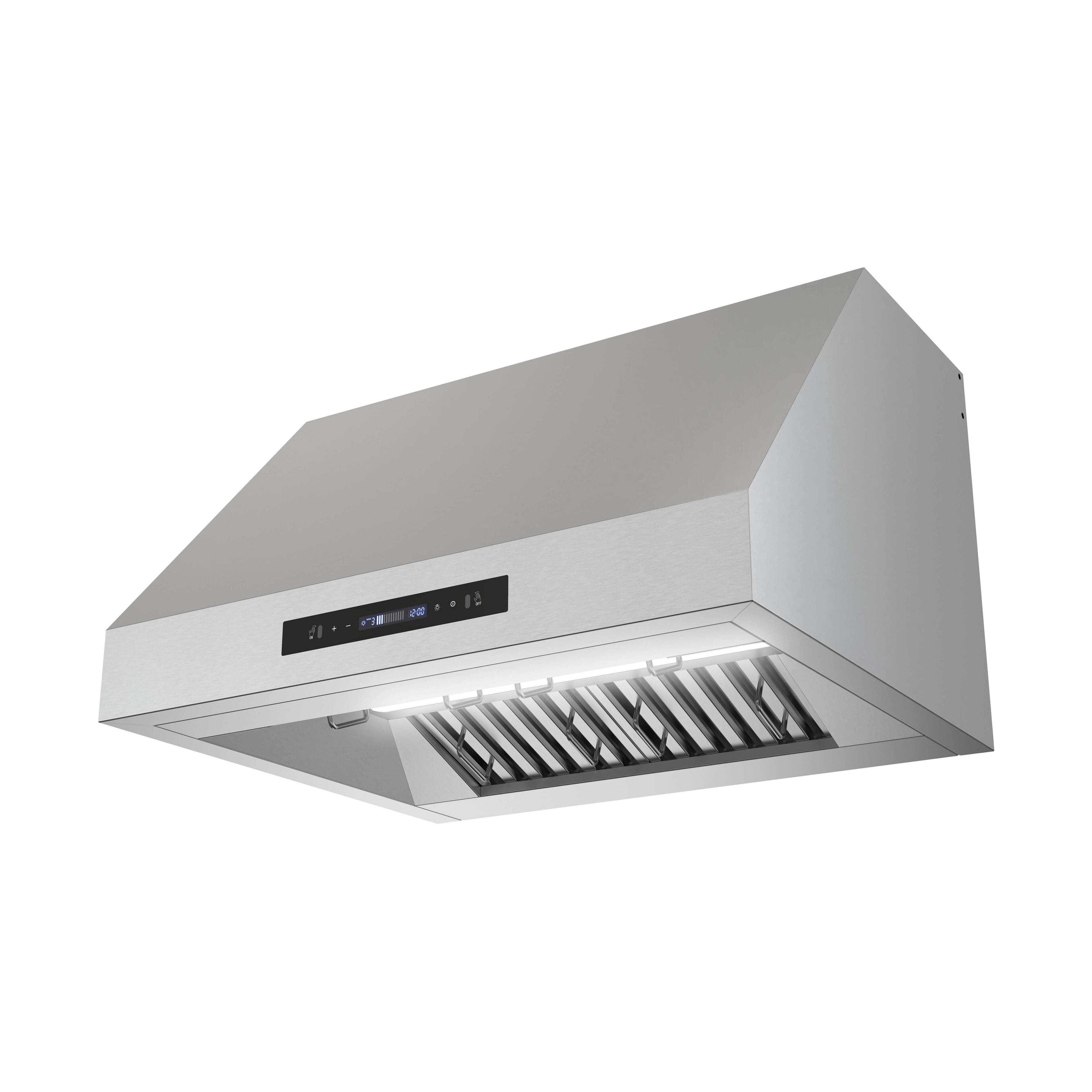 Alt View 2. Streamline - 30 in. Diveria Ducted Undermount 350 CFM Range Hood, Baffle Filters, Touchpad Control, LED Light - Brushed Stainless Steel.